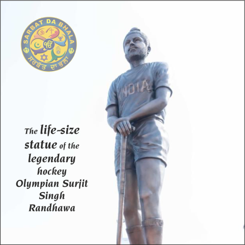 Life-size statue of hockey Olympian Surjit Singh Randhawa