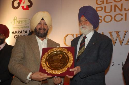 Receiving GPS Award from Marshal of Air Force S. Arjan Singh Ji