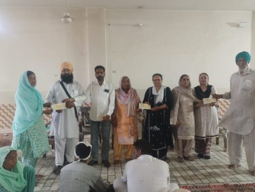 Sarbat Da Bhala Charitable Trust Distributes ₹16,000 in Pensions to 21 Needy Individuals in Zira