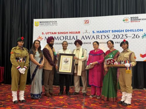 Dr. S. P. Singh Oberoi Honors 450 Students at Woodstock Public School Awards Ceremony in Batala
