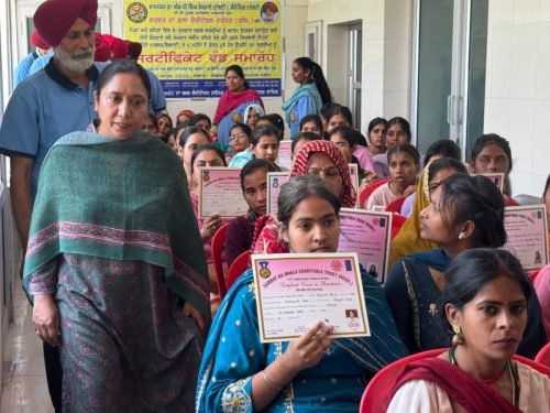 90 Girls Awarded Certificates Under Self-Employment Scheme Led by Dr. S. P. Singh Oberoi in Muktsar Sahib